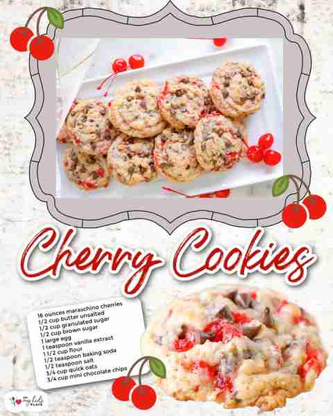 Cherry Chocolate Chip Cookies, recipe created by On My Kids Plate and link to recipe in comments. 16...