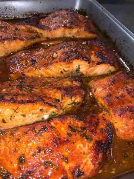Cajun Honey Butter Salmon INGREDIENTS: 3 Salmon Fillets 1 tbsp Olive Oil, divided 1 tsp Dried Parsle...