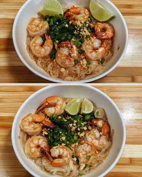 Thai Lime Shrimp with Vermicelli Noodles Tangy Thai Lime Shrimp on a Bed of Vermicelli Ingredients:...